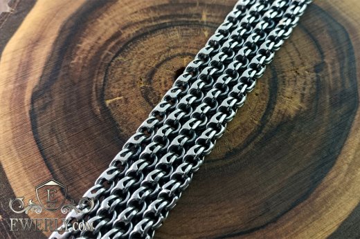 Weaving "Quadruple Side Bismarck" of silver, фото